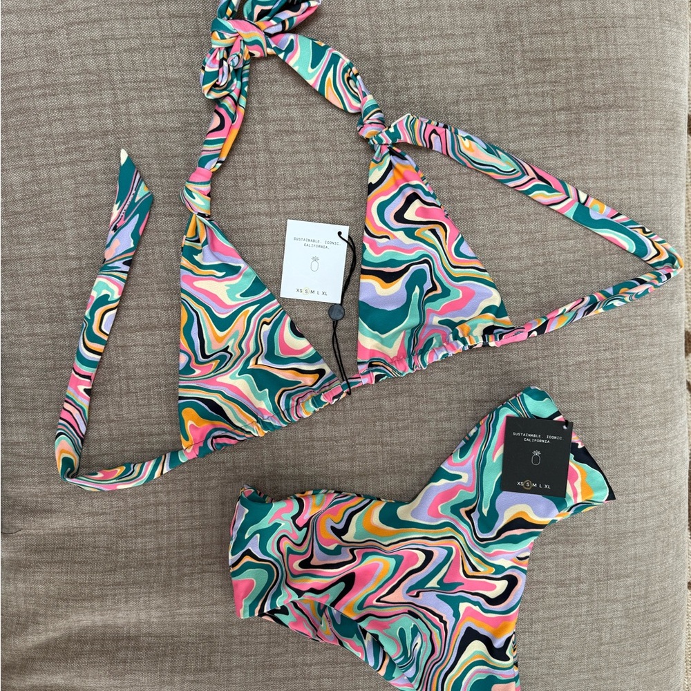 Swirl Pattern Bikini Set